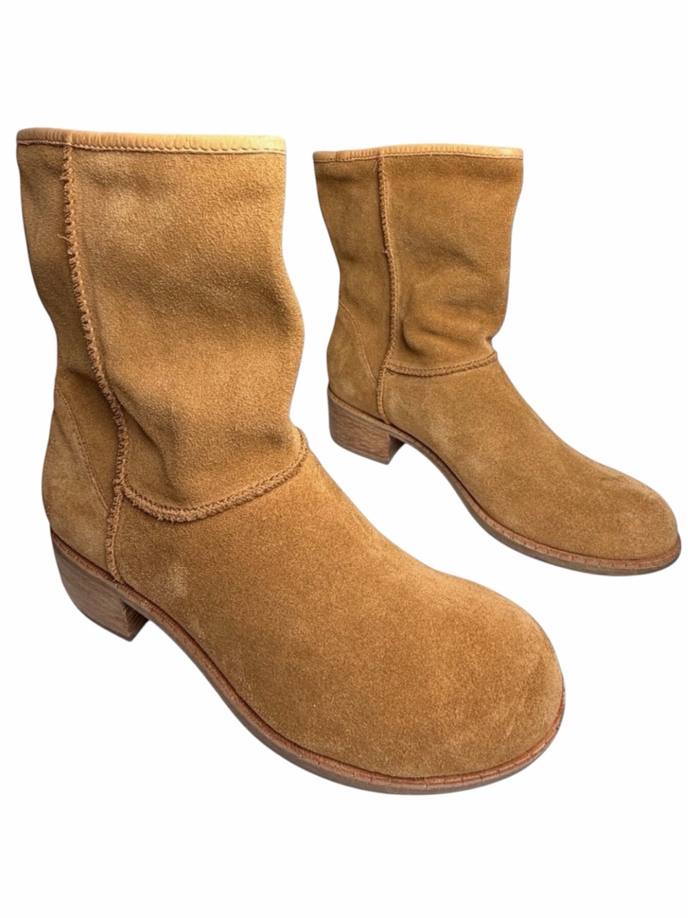 UGG Cyrinda Chestnut‎ Suede Slouchy Ankle Boots 7 Boho Western
